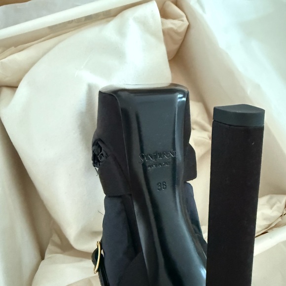 Saint Laurent Black Platform Heels - Picture 3 of 7